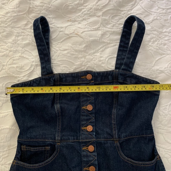 Madewell Denim Jumper Dress  Button Down Oveall - Picture 7 of 8